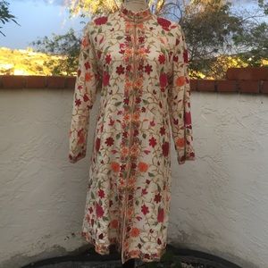 Gorgeous Embroidered Duster Length Coat